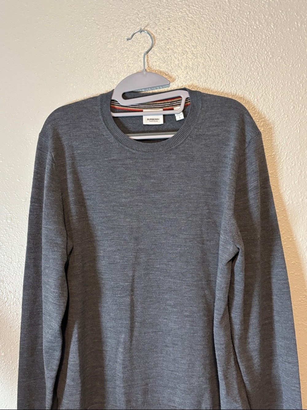 Burberry Charcoal Gray Crewneck Pullover